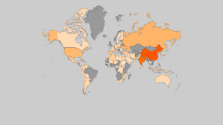 Mapa de países según la producción de calabazas Thumbnail