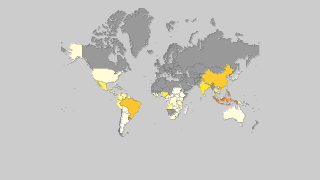 Mapa de países según la producción de piña Thumbnail